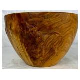 Two Handmade Turned Wooden Bowls with Cat Theme