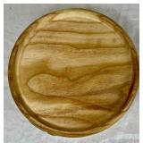 Two Handmade Turned Wooden Bowls with Cat Theme