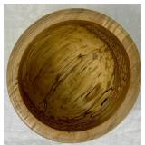 Three Handmade Turned Wooden Pieces - 9" Vase, 4" Bowl and 8.5" W Bowl