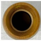 Three Handmade Turned Wooden Pieces - 9" Vase, 4" Bowl and 8.5" W Bowl