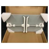 SAJI Laptop Bed Tray Table in Gray with Folding Legs