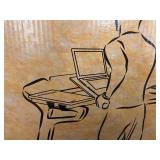 3J Group Treadmill Laptop Stand with Phone Holder and Straps