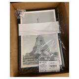 Set of 5 Upsimples 12x18 Inch Picture Frames with Eiffel Tower Print