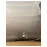Thyle 12 Pack of 53 Qt Transparent Plastic Storage Bins with Wheels