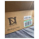 Set of 8 Amber Glass Votives with Textured Finish