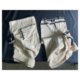 Set of XL Beige Knit Coord Set with Black Stripes