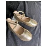 Gold Kids Dress Shoes with Ankle Strap by Kiderence