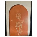 Set of 3 Framed Geometric and Floral Artwork Prints