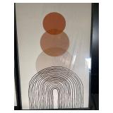 Set of 3 Framed Geometric and Floral Artwork Prints