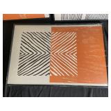 Set of 3 Framed Geometric and Floral Artwork Prints