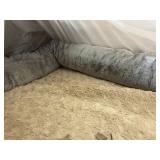 JOYELF Plush Grey Dog Bed with Removable Cover