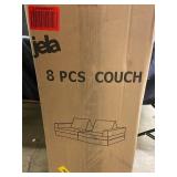 8 Piece Modular Couch Set in Red