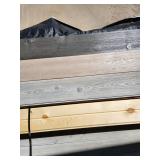 1x8x6 wire brushed and stained mixed light barnwoood pattern tongue and groove