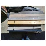 1x8x6 wire brushed and stained mixed light barnwoood pattern tongue and groove