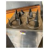 "Servolift Stainless steel spring loaded dish dispenser for 6"" plates/bowls"