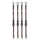 HUSKY Lot of 4 Cases of- 12 ft. x 1 in. Ratchet Tie Down with S Hook (4-Pack) (30 packs of 4 per case)