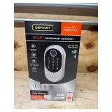 DEFIANT Lot of 6- Round Fingerprint Satin Nickel Electronic Single Cylinder Deadbolts Wi-Fi Enabled Powered by Hubspace