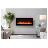 HOME DECORATORS COLLECTION 42 in. Wall Mount Electric Fireplace in Black