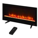 HOME DECORATORS COLLECTION 42 in. Wall Mount Electric Fireplace in Black