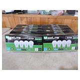 4 Boxes of 4 MaxLite 60W Replacement Light Bulbs