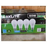 4 Boxes of 4 MaxLite 60W Replacement Light Bulbs