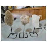 Crystals and Stone Angels on Stands