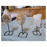 Crystals and Stone Angels on Stands