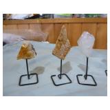 Crystals and Stone Angels on Stands