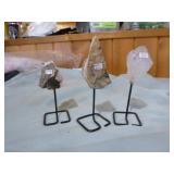 Crystals and Stone Angels on Stands