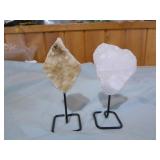 Crystals and Stone Angels on Stands