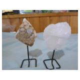 Crystals and Stone Angels on Stands