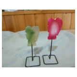 Crystals and Stone Angels on Stands