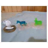 Miniature Animals on Stone Slabs