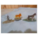 Miniature Animals on Stone Slabs