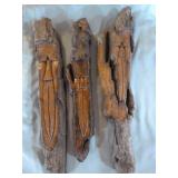 12 Hand-Carved Wooden Gnomes