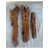 12 Hand-Carved Wooden Gnomes