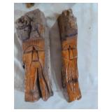 12 Hand-Carved Wooden Gnomes