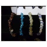 Chip Stone Bracelets on Display