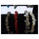 Chip Stone Bracelets on Display