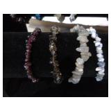 Chip Stone Bracelets on Display
