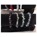 Chip Stone Bracelets on Display