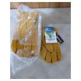 6 Pair of Cordova Premium Leather Cowhide Work Gloves