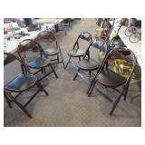 6 Vintage Brentwood Style Folding Chairs