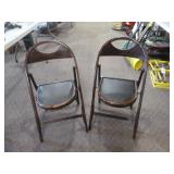 6 Vintage Brentwood Style Folding Chairs