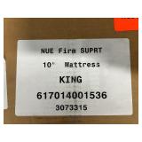 NUE- 10" Firm Support Memory Foam Mattress- King