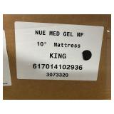 NUE- 10" MED GEL Memory Foam Mattress- Cali King
