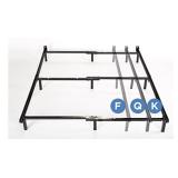 ZINUS Compack Metal Adjustable 7 Inch Support Bed Frame for Box Spring and Mattress Set, Full/Queen/King, Black