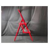 Set of 2 Step Ladders: Red 2-Step and Gray 3-Step