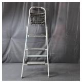 Set of 2 Step Ladders: Red 2-Step and Gray 3-Step