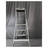Set of 2 Step Ladders: Red 2-Step and Gray 3-Step